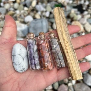 Howlite, Carnelian, Amethyst, Palo Santo Crystal Set Set, by Wandering Bunny LLC